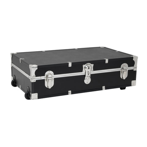 Seward Under the Bed 31" Trunk with Wheels & Lock, Black Seward Under the Bed 31" Trunk with Wheels & Lock, Black