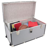 Seward Traveler 31" Footlocker Trunk with Wheels, Alloy Gray