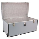 Seward Traveler 31" Footlocker Trunk with Wheels, Alloy Gray