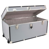 Seward Traveler 31" Footlocker Trunk with Wheels, Alloy Gray