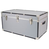Seward Traveler 31" Footlocker Trunk with Wheels, Alloy Gray