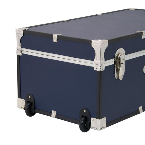 Wheels for easy moving - Seward Rover 30" Trunk with Wheels & Lock, Blue